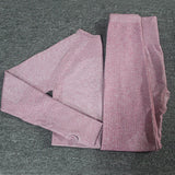 2pcs/set Vital Women Sport Suit Top + High Waist