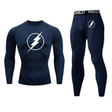 Super hero flash Quick-drying Compression Men Sports Suit