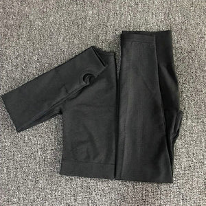 2pcs/set Vital Women Sport Suit Top + High Waist